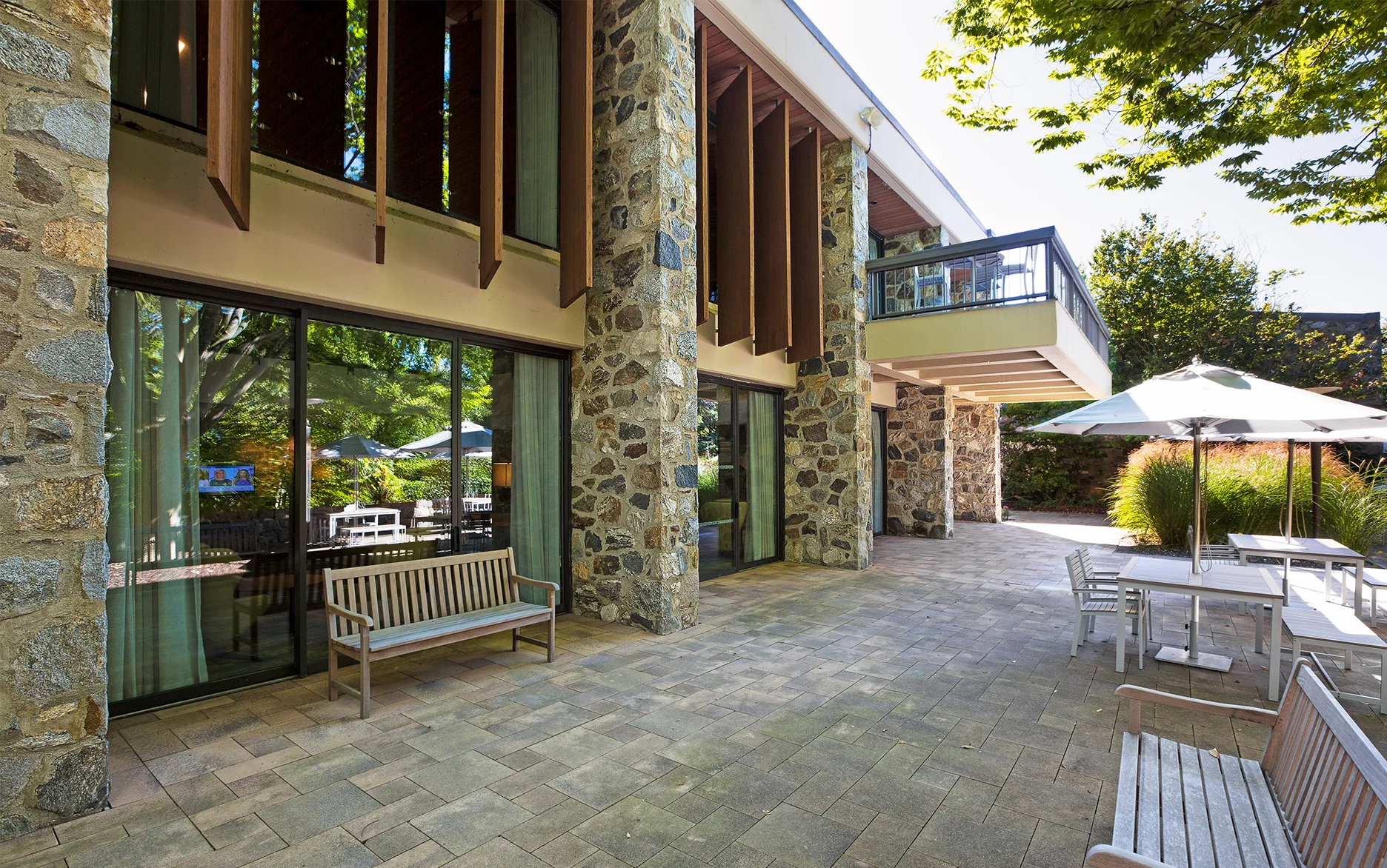 Fireplace Patio at The Louis V. Gerstner, Jr. Center for Learning